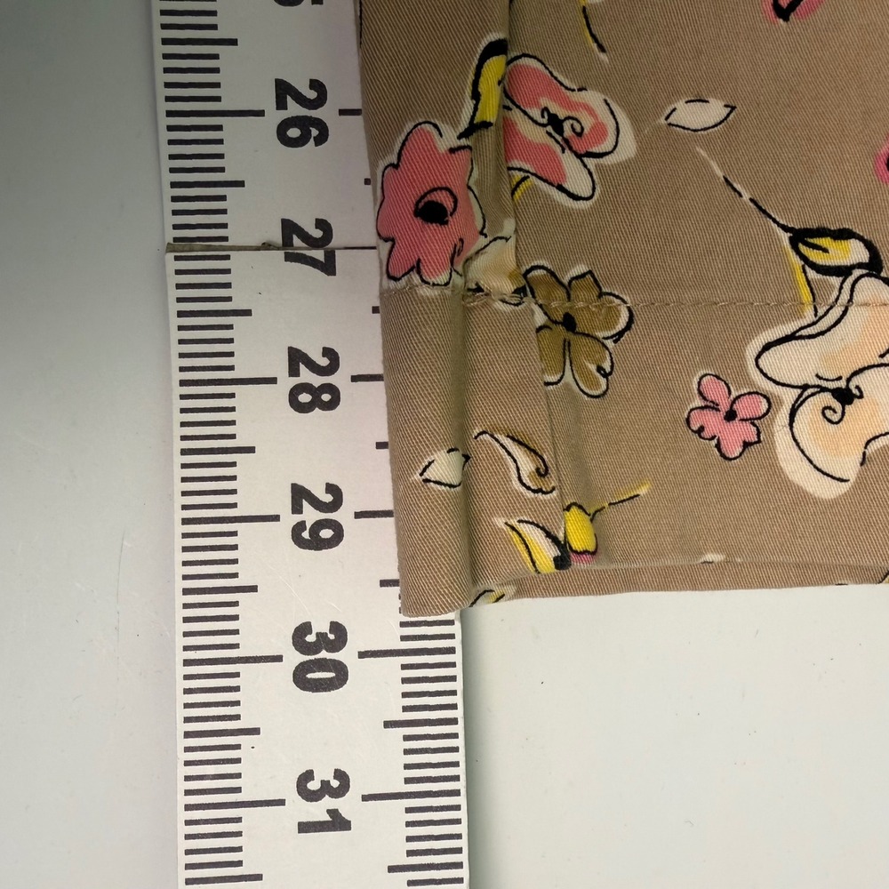 Tommy Hilfiger Womens 10Pants Tan Pink Yellow Brown Floral Chino Khaki Casual - Picture 5 of 5